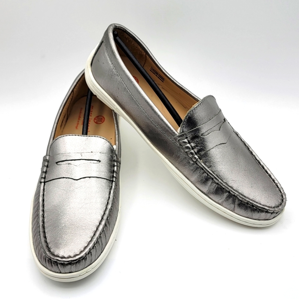 NEW IN‎ BOX Pewter Metallic Marc Joseph New York. SIZE 5.5.  S1033